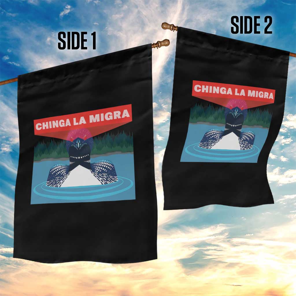 Chinga La Migra Red Eye Laser Loon Garden Flag Political Resist Ice Minnesota Protest TS02 Print Your Wear