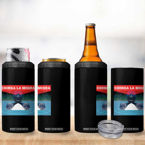 Chinga La Migra Red Eye Laser Loon 4 in 1 Can Cooler Tumbler Political Resist Ice Minnesota Protest TS02 Print Your Wear