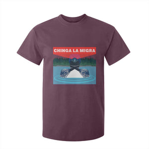 Chinga La Migra Red Eye Laser Loon T Shirt For Kid Political Resist Ice Minnesota Protest TS02 Maroon Print Your Wear
