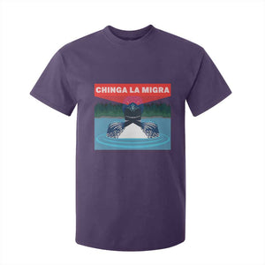 Chinga La Migra Red Eye Laser Loon T Shirt For Kid Political Resist Ice Minnesota Protest TS02 Purple Print Your Wear