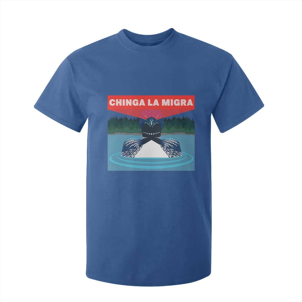 Chinga La Migra Red Eye Laser Loon T Shirt For Kid Political Resist Ice Minnesota Protest TS02 Royal Blue Print Your Wear