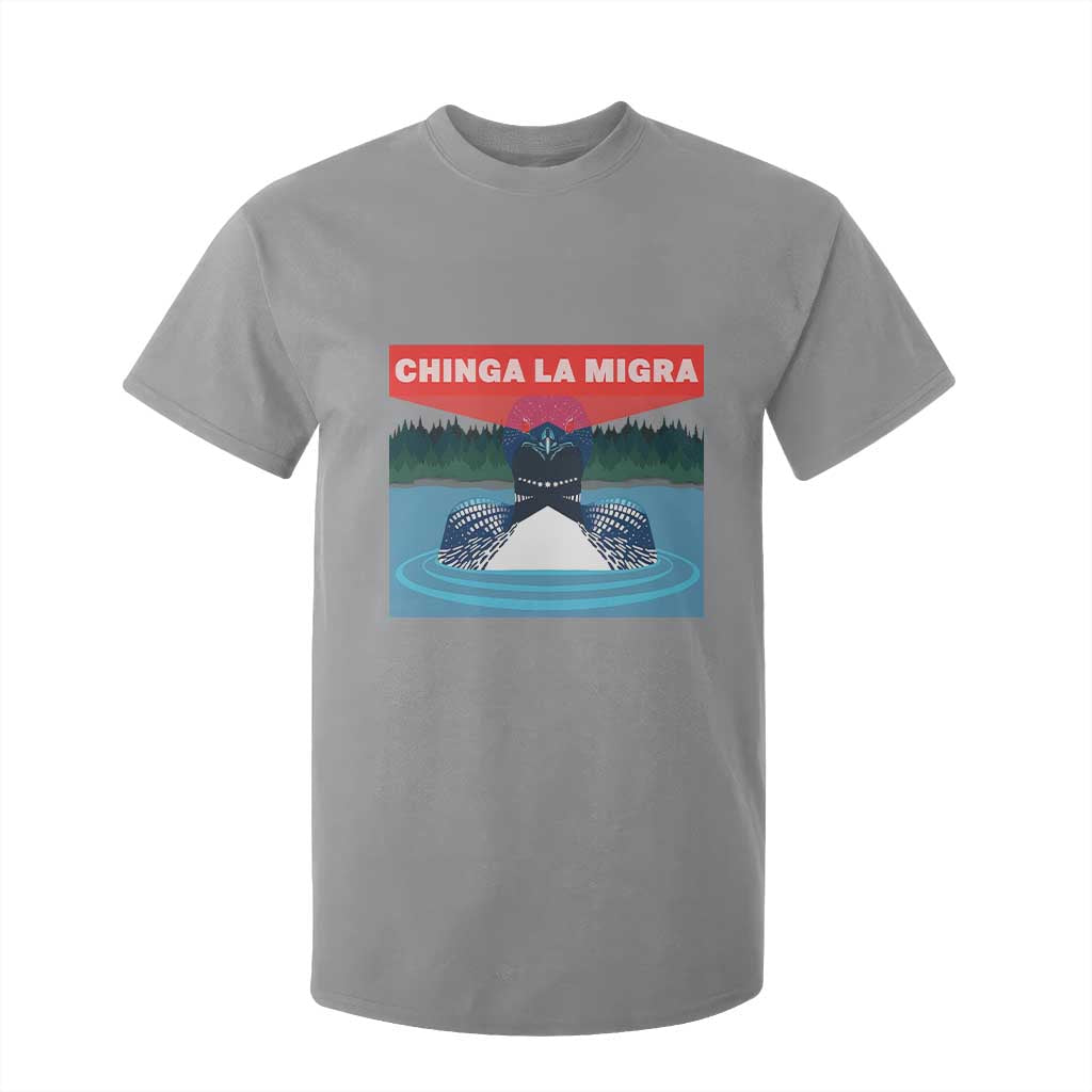 Chinga La Migra Red Eye Laser Loon T Shirt For Kid Political Resist Ice Minnesota Protest TS02 Sport Gray Print Your Wear