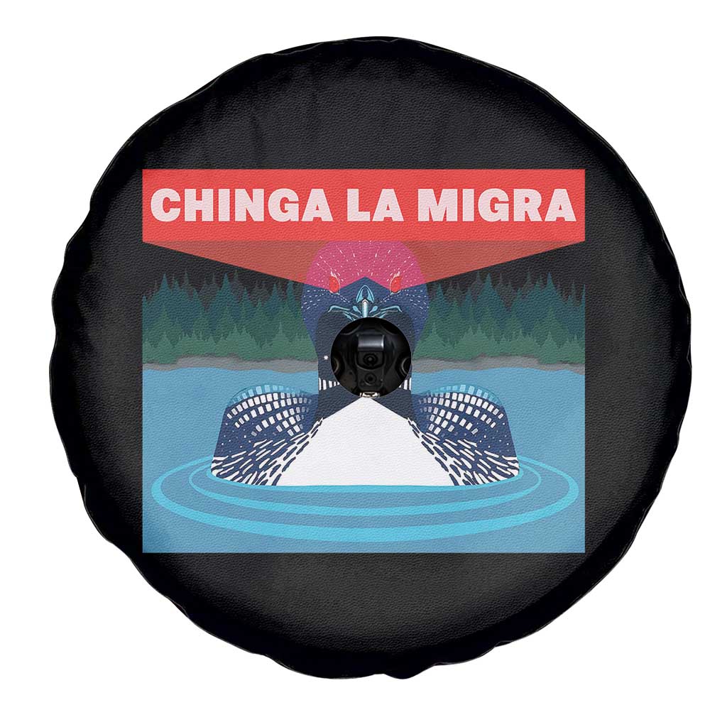 Chinga La Migra Red Eye Laser Loon Spare Tire Cover Political Resist Ice Minnesota Protest TS02 Print Your Wear
