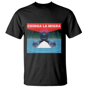 Chinga La Migra Red Eye Laser Loon T Shirt Political Resist Ice Minnesota Protest TS02 Black Print Your Wear