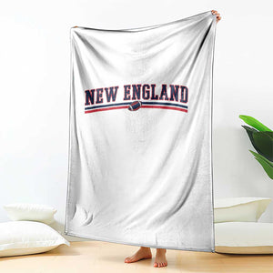 Vintage New England Pride Retro Varsity Athletic Style Graphic Throw Blanket Game Day Sports Fan