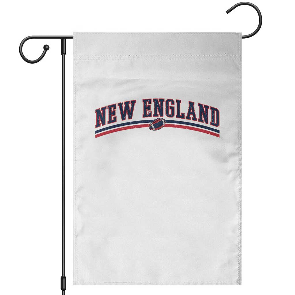 Vintage New England Pride Retro Varsity Athletic Style Graphic Garden Flag Game Day Sports Fan TS02 White Print Your Wear