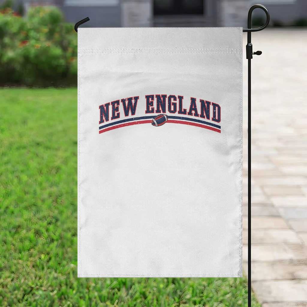 Vintage New England Pride Retro Varsity Athletic Style Graphic Garden Flag Game Day Sports Fan