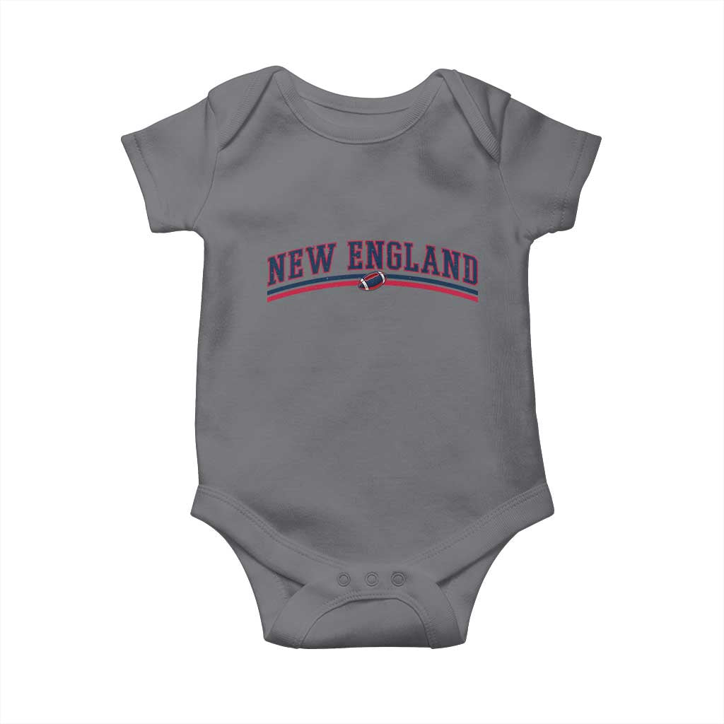 Vintage New England Pride Retro Varsity Athletic Style Graphic Baby Onesie Game Day Sports Fan