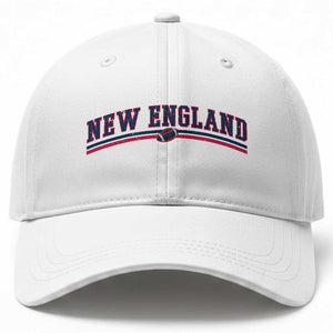 Vintage New England Pride Retro Varsity Athletic Style Graphic Baseball Cap Game Day Sports Fan