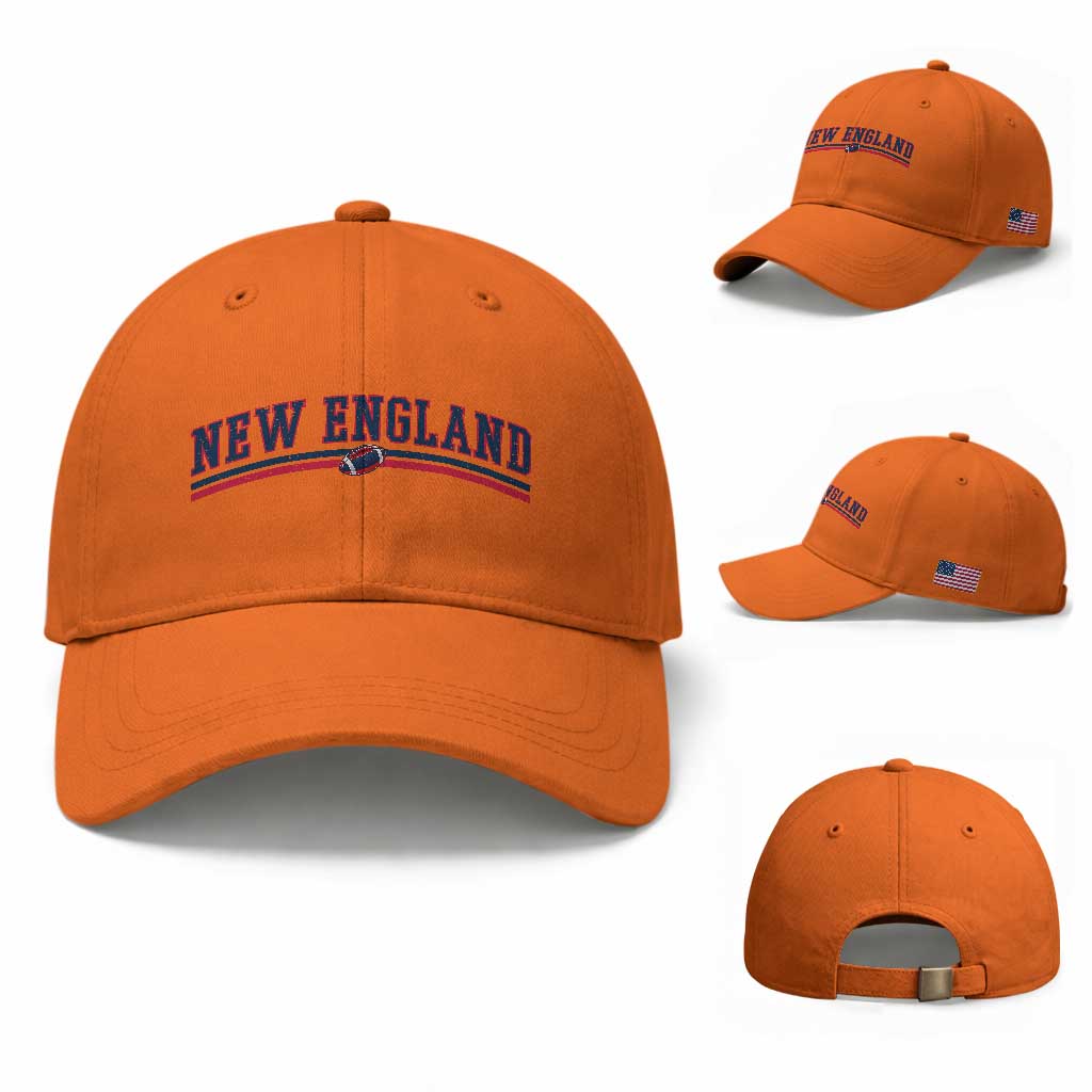 Vintage New England Pride Retro Varsity Athletic Style Graphic Baseball Cap Game Day Sports Fan
