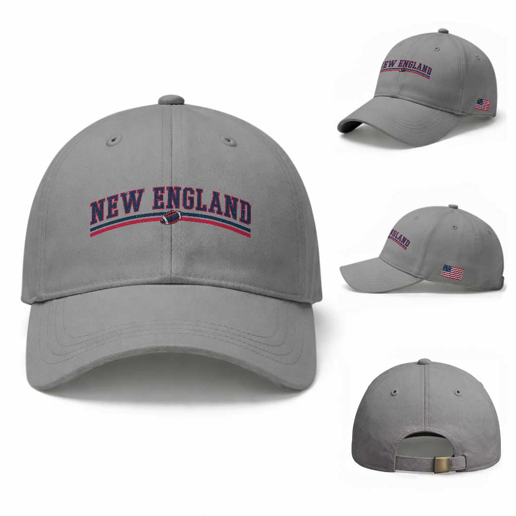 Vintage New England Pride Retro Varsity Athletic Style Graphic Baseball Cap Game Day Sports Fan