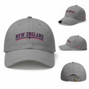 Vintage New England Pride Retro Varsity Athletic Style Graphic Baseball Cap Game Day Sports Fan