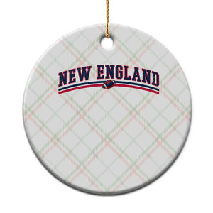 Vintage New England Pride Retro Varsity Athletic Style Graphic Ceramic Ornament Game Day Sports Fan