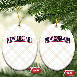 Vintage New England Pride Retro Varsity Athletic Style Graphic Ceramic Ornament Game Day Sports Fan