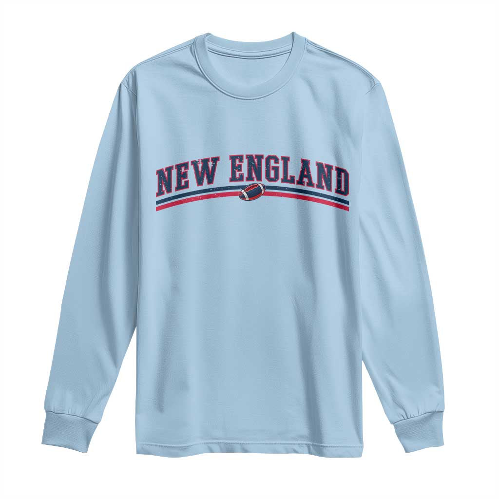 Vintage New England Pride Retro Varsity Athletic Style Graphic Long Sleeve Shirt Game Day Sports Fan
