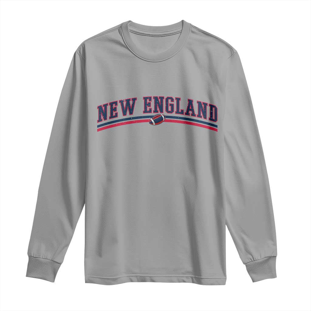 Vintage New England Pride Retro Varsity Athletic Style Graphic Long Sleeve Shirt Game Day Sports Fan