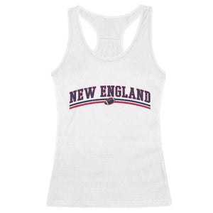 Vintage New England Pride Retro Varsity Athletic Style Graphic Racerback Tank Top Game Day Sports Fan