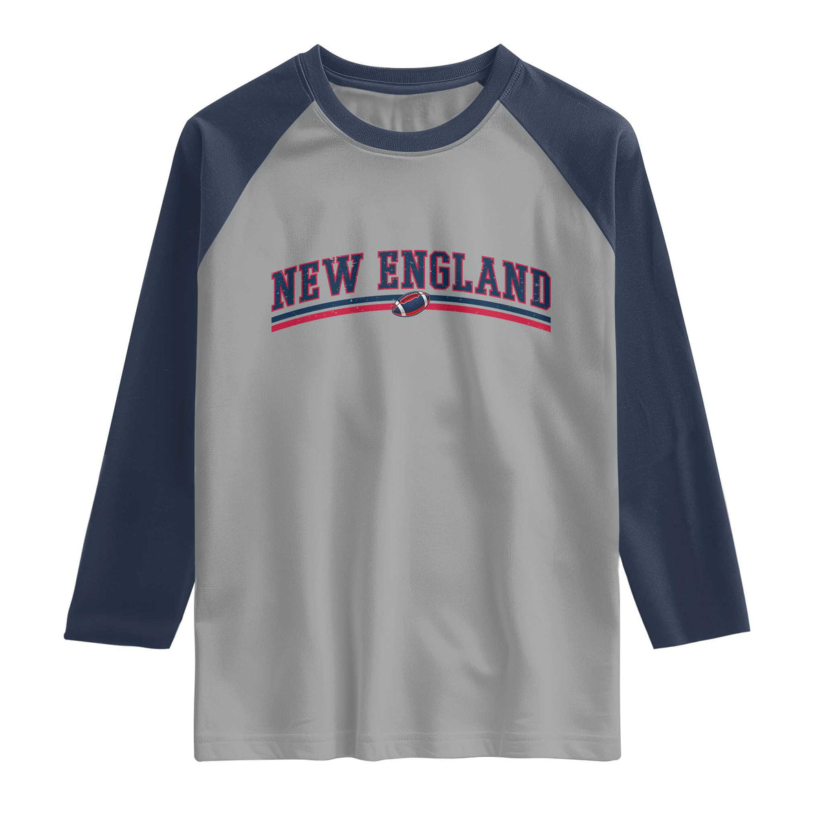Vintage New England Pride Retro Varsity Athletic Style Graphic Raglan Shirt Game Day Sports Fan