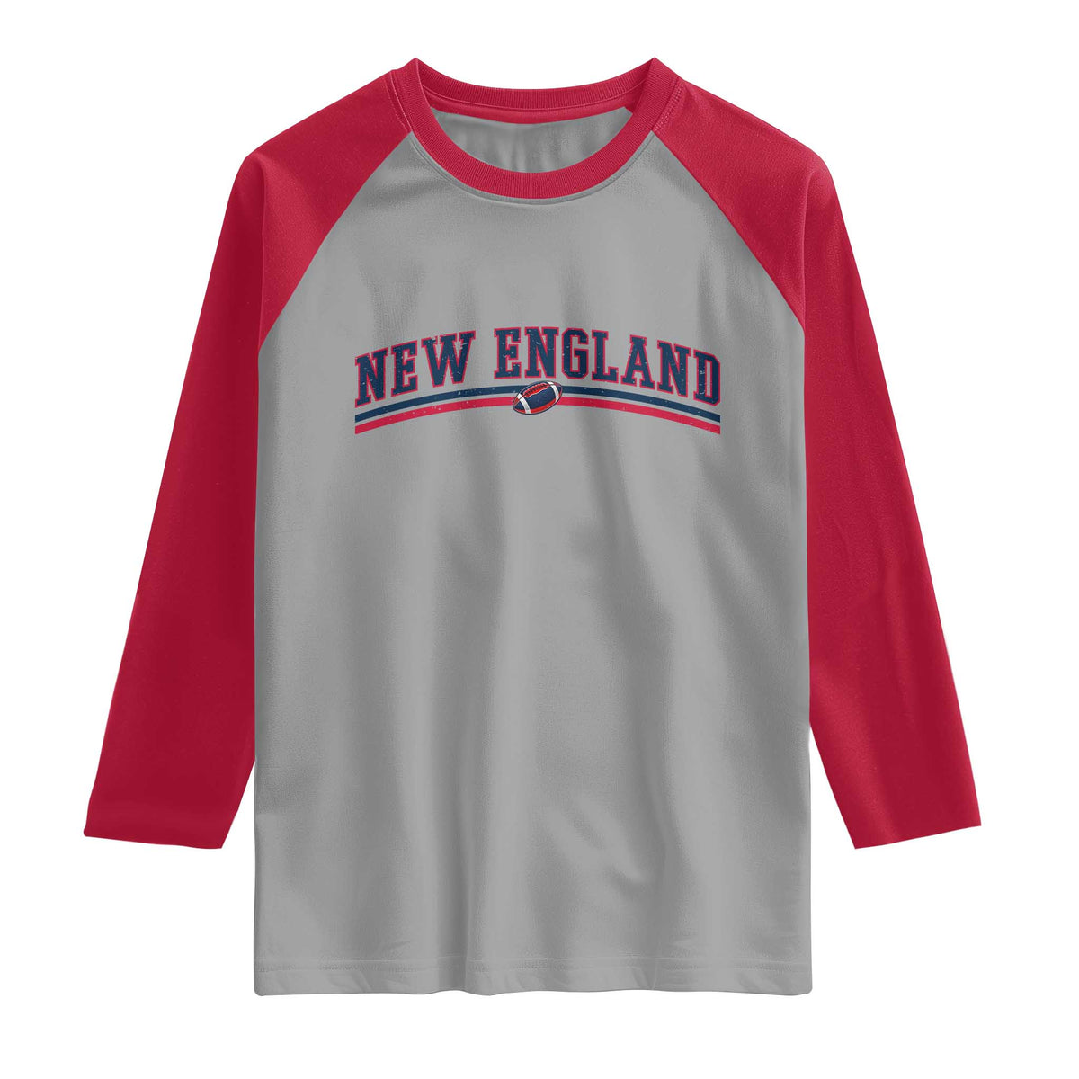 Vintage New England Pride Retro Varsity Athletic Style Graphic Raglan Shirt Game Day Sports Fan