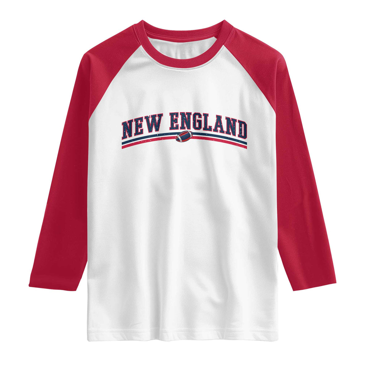 Vintage New England Pride Retro Varsity Athletic Style Graphic Raglan Shirt Game Day Sports Fan