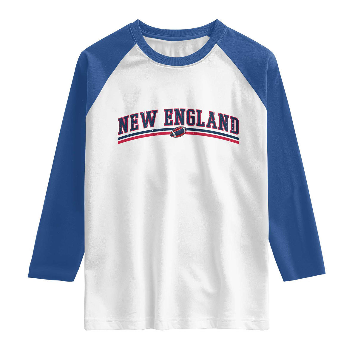 Vintage New England Pride Retro Varsity Athletic Style Graphic Raglan Shirt Game Day Sports Fan