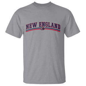 Vintage New England Pride Retro Varsity Athletic Style Graphic T Shirt Game Day Sports Fan