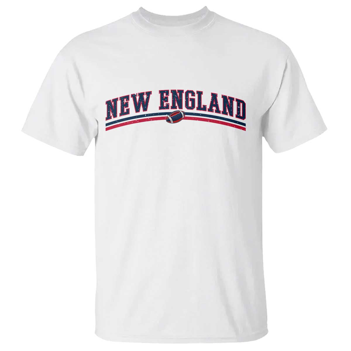 Vintage New England Pride Retro Varsity Athletic Style Graphic T Shirt Game Day Sports Fan