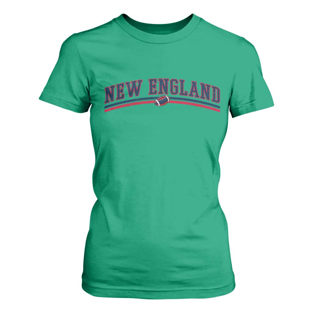 Vintage New England Pride Retro Varsity Athletic Style Graphic T Shirt For Women Game Day Sports Fan