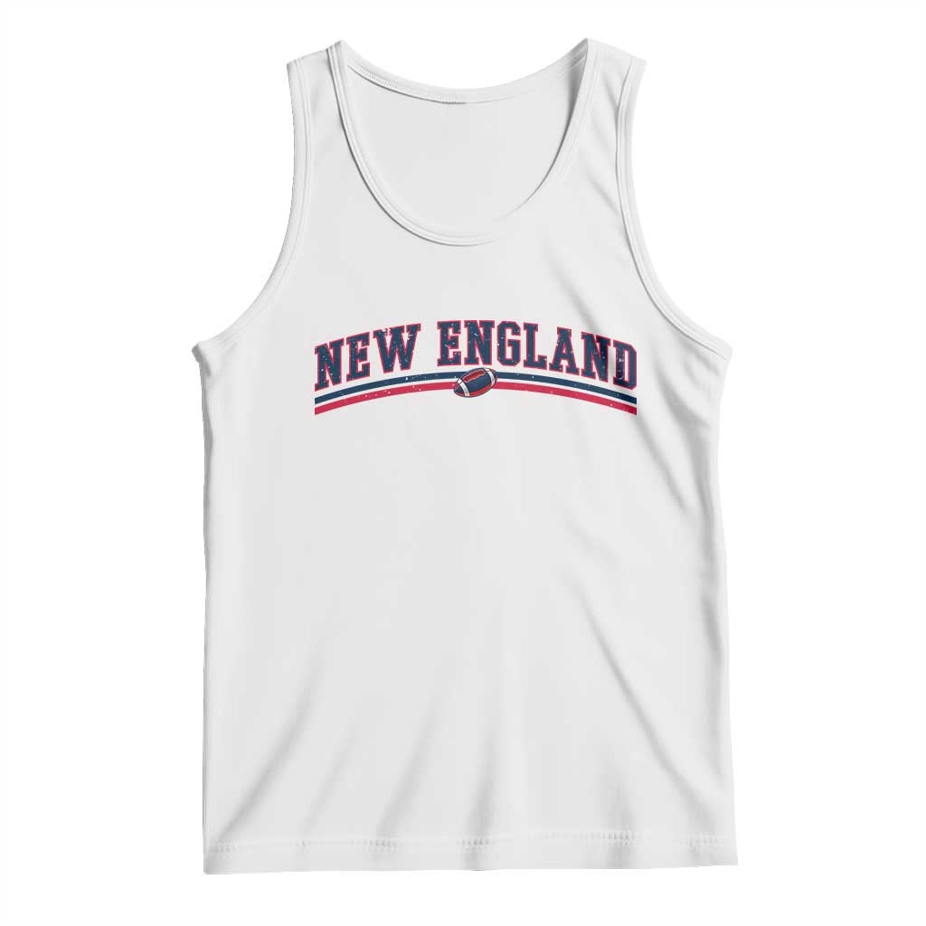 Vintage New England Pride Retro Varsity Athletic Style Graphic Tank Top Game Day Sports Fan TS02 White Print Your Wear
