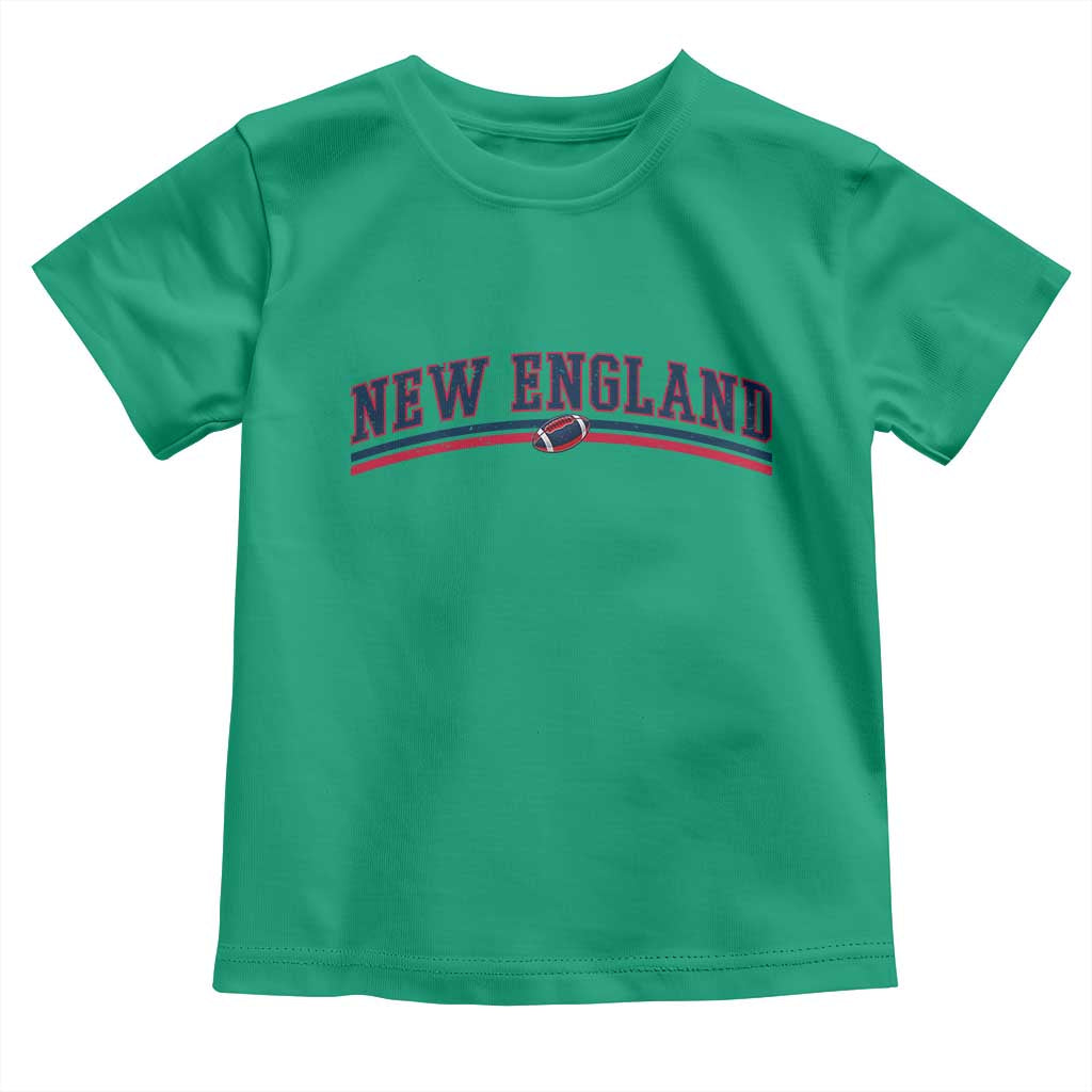 Vintage New England Pride Retro Varsity Athletic Style Graphic Toddler T Shirt Game Day Sports Fan