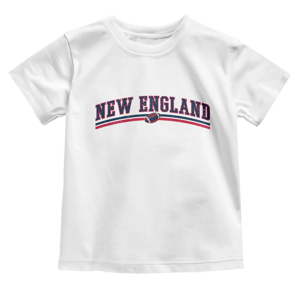 Vintage New England Pride Retro Varsity Athletic Style Graphic Toddler T Shirt Game Day Sports Fan