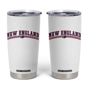 Vintage New England Pride Retro Varsity Athletic Style Graphic Tumbler Cup Game Day Sports Fan