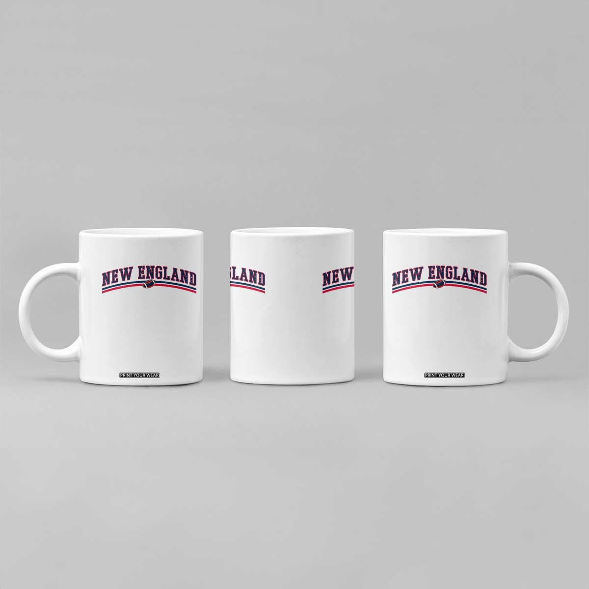 Vintage New England Pride Retro Varsity Athletic Style Graphic Coffee Mug Game Day Sports Fan