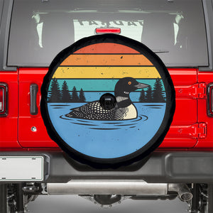Vintage Retro Sunset Loon Spare Tire Cover Lake Life Wildlife Nature Horizon TS02 Print Your Wear