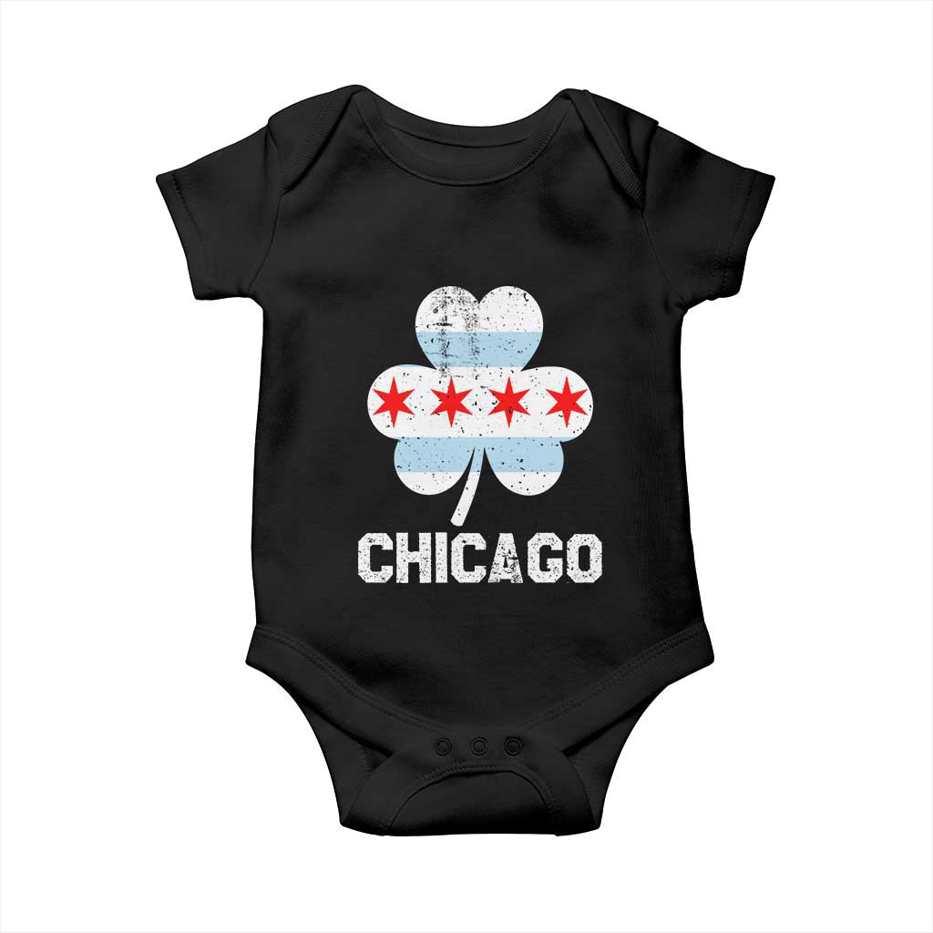 Chicago St Patricks Day Baby Onesie South Side Irish Pride Shamrock TS02 Black Print Your Wear