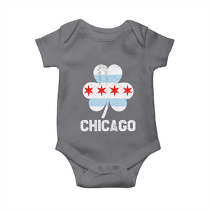 Chicago St Patricks Day Baby Onesie South Side Irish Pride Shamrock TS02 Charcoal Print Your Wear