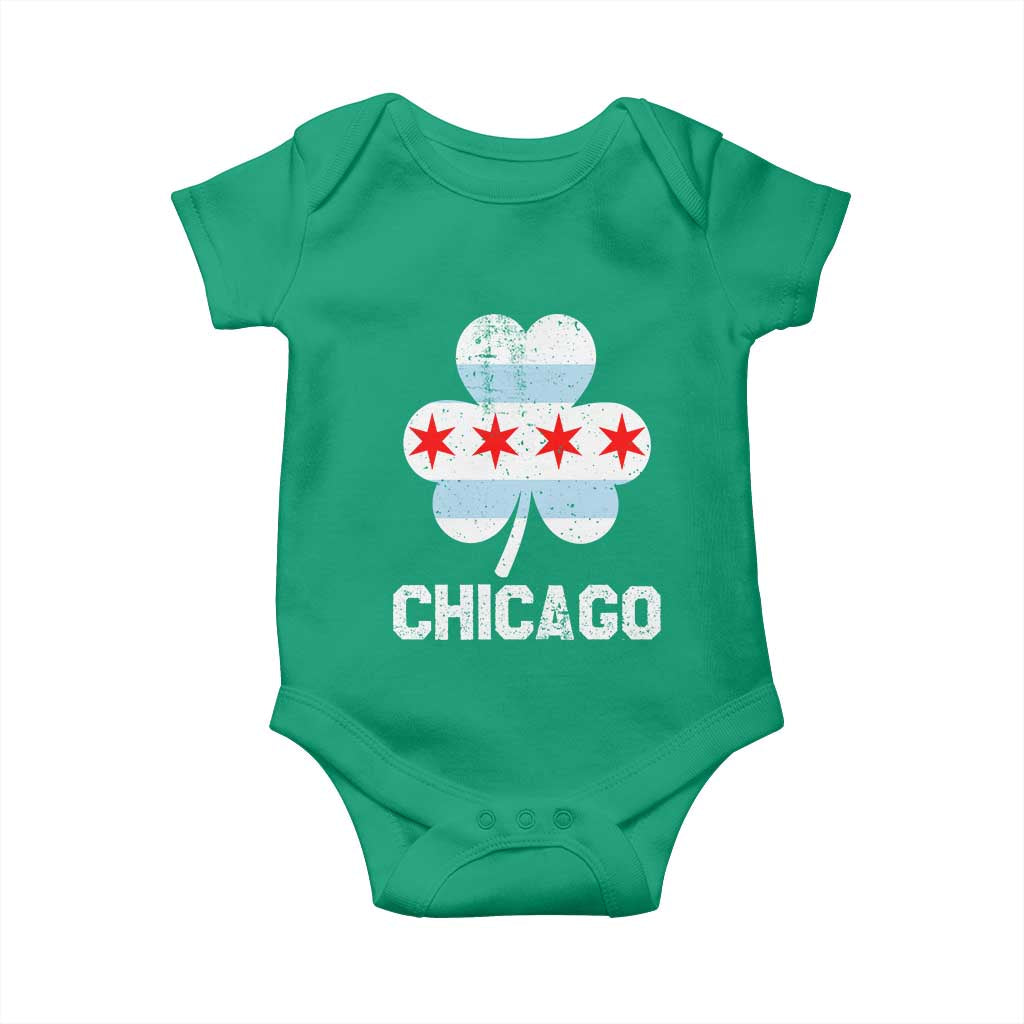Chicago St Patricks Day Baby Onesie South Side Irish Pride Shamrock TS02 Irish Green Print Your Wear