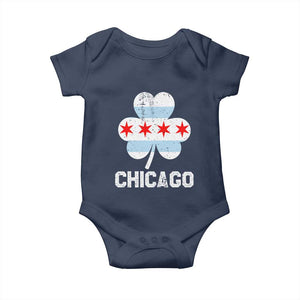 Chicago St Patricks Day Baby Onesie South Side Irish Pride Shamrock TS02 Navy Print Your Wear