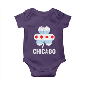 Chicago St Patricks Day Baby Onesie South Side Irish Pride Shamrock TS02 Purple Print Your Wear
