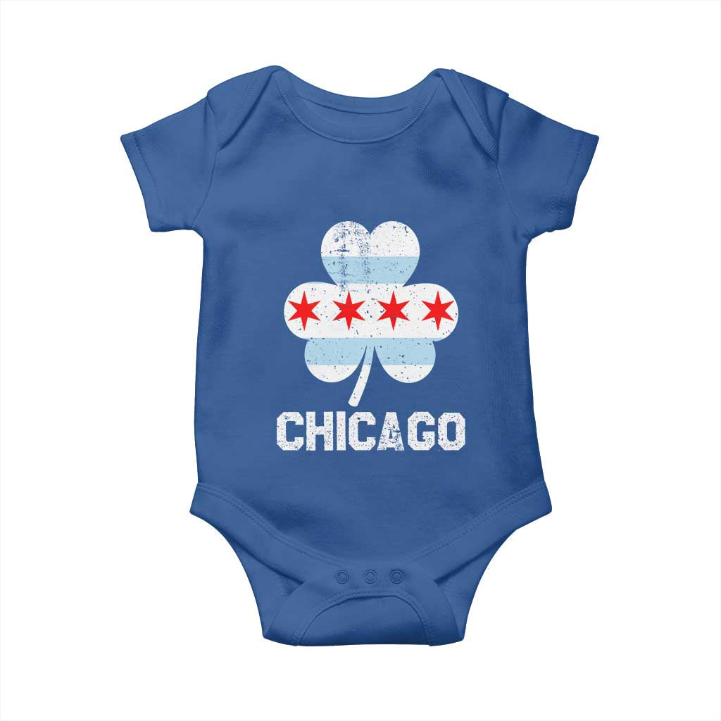 Chicago St Patricks Day Baby Onesie South Side Irish Pride Shamrock TS02 Royal Blue Print Your Wear