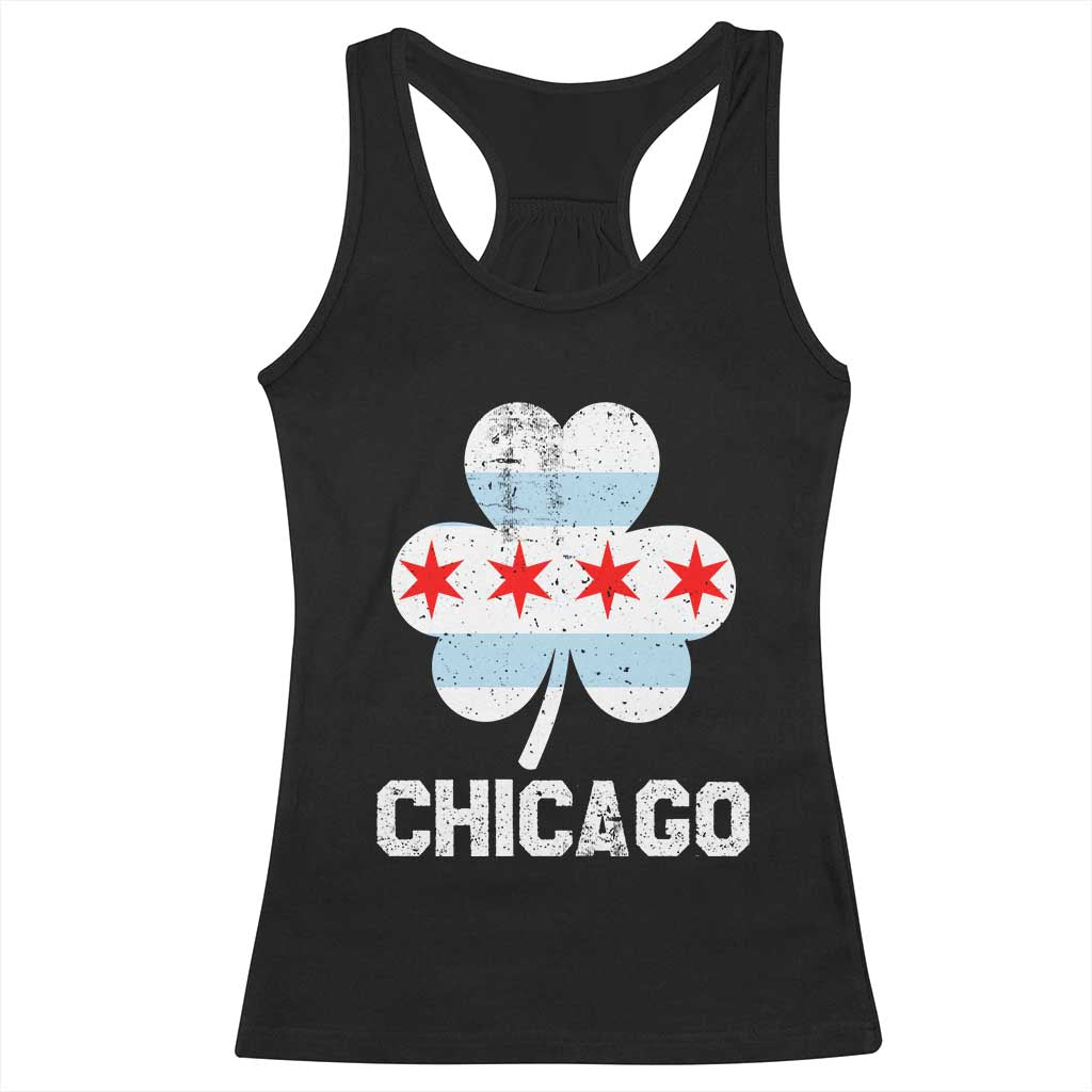 Chicago St Patricks Day Racerback Tank Top South Side Irish Pride Shamrock TS02 Black Print Your Wear