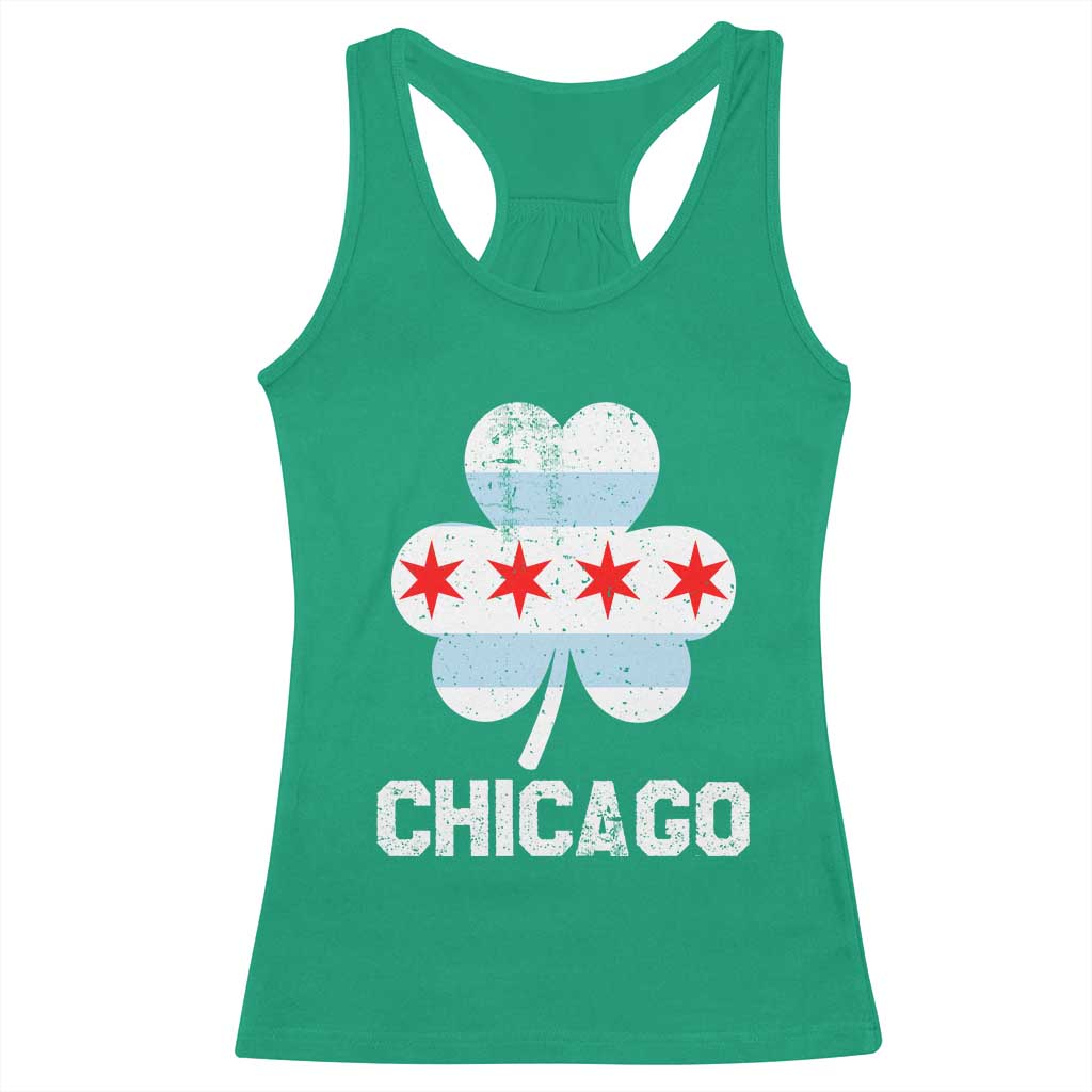 Chicago St Patricks Day Racerback Tank Top South Side Irish Pride Shamrock TS02 Irish Green Print Your Wear