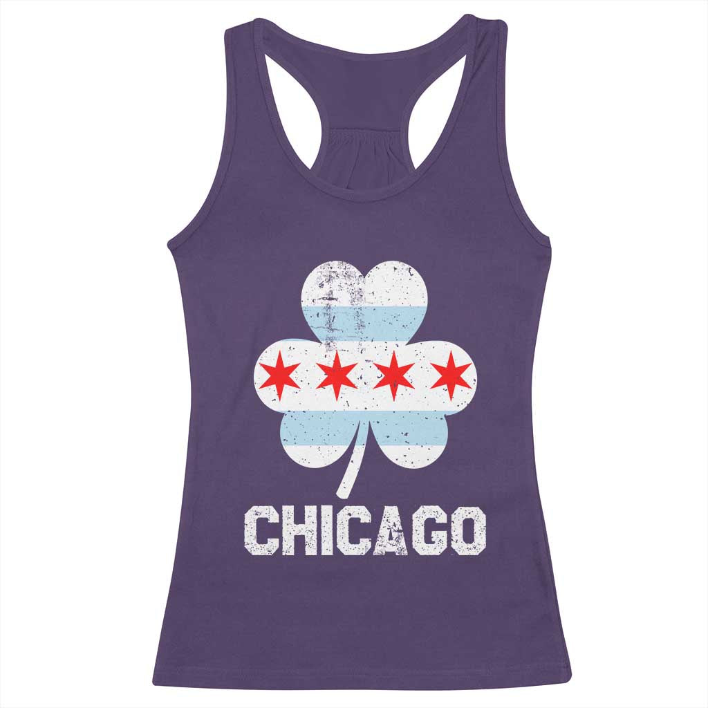 Chicago St Patricks Day Racerback Tank Top South Side Irish Pride Shamrock TS02 Purple Print Your Wear