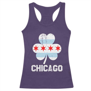 Chicago St Patricks Day Racerback Tank Top South Side Irish Pride Shamrock TS02 Purple Print Your Wear