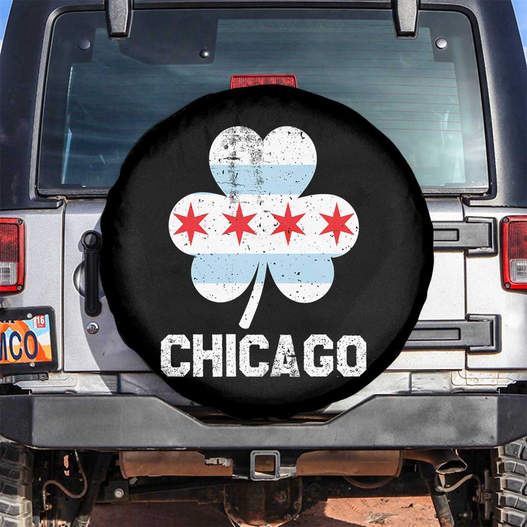 Chicago St Patricks Day Spare Tire Cover South Side Irish Pride Shamrock TS02 No hole Black Print Your Wear