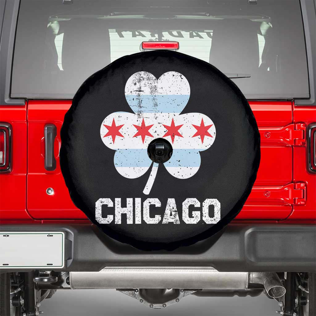 Chicago St Patricks Day Spare Tire Cover South Side Irish Pride Shamrock TS02 Black Print Your Wear