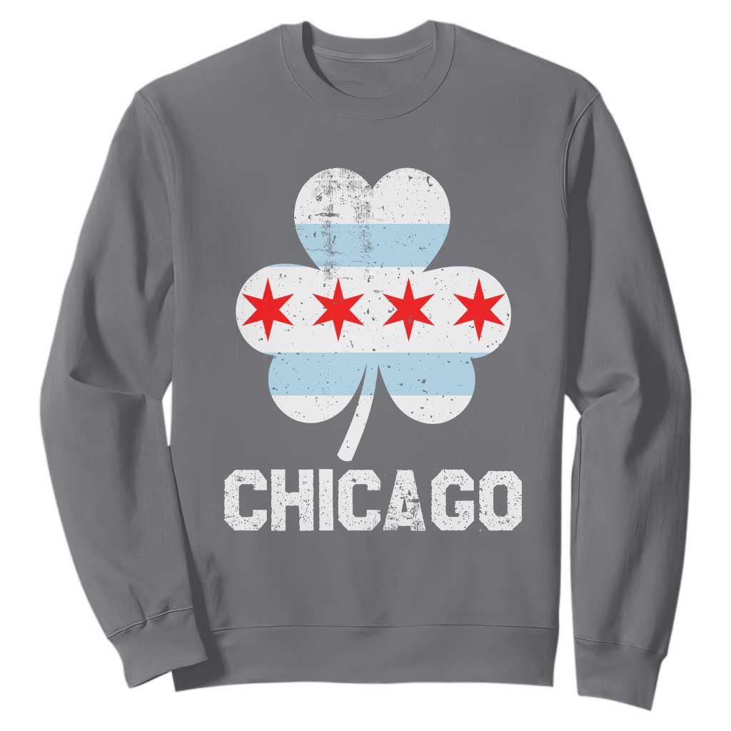 Chicago St Patrick's Day Sweatshirt South Side Irish Pride Shamrock TS02 Charcoal Printyourwear