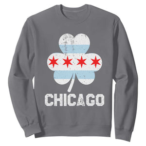 Chicago St Patrick's Day Sweatshirt South Side Irish Pride Shamrock TS02 Charcoal Printyourwear