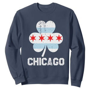 Chicago St Patrick's Day Sweatshirt South Side Irish Pride Shamrock TS02 Navy Printyourwear