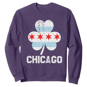 Chicago St Patrick's Day Sweatshirt South Side Irish Pride Shamrock TS02 Purple Printyourwear